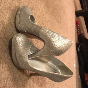 Glitter silver Heels